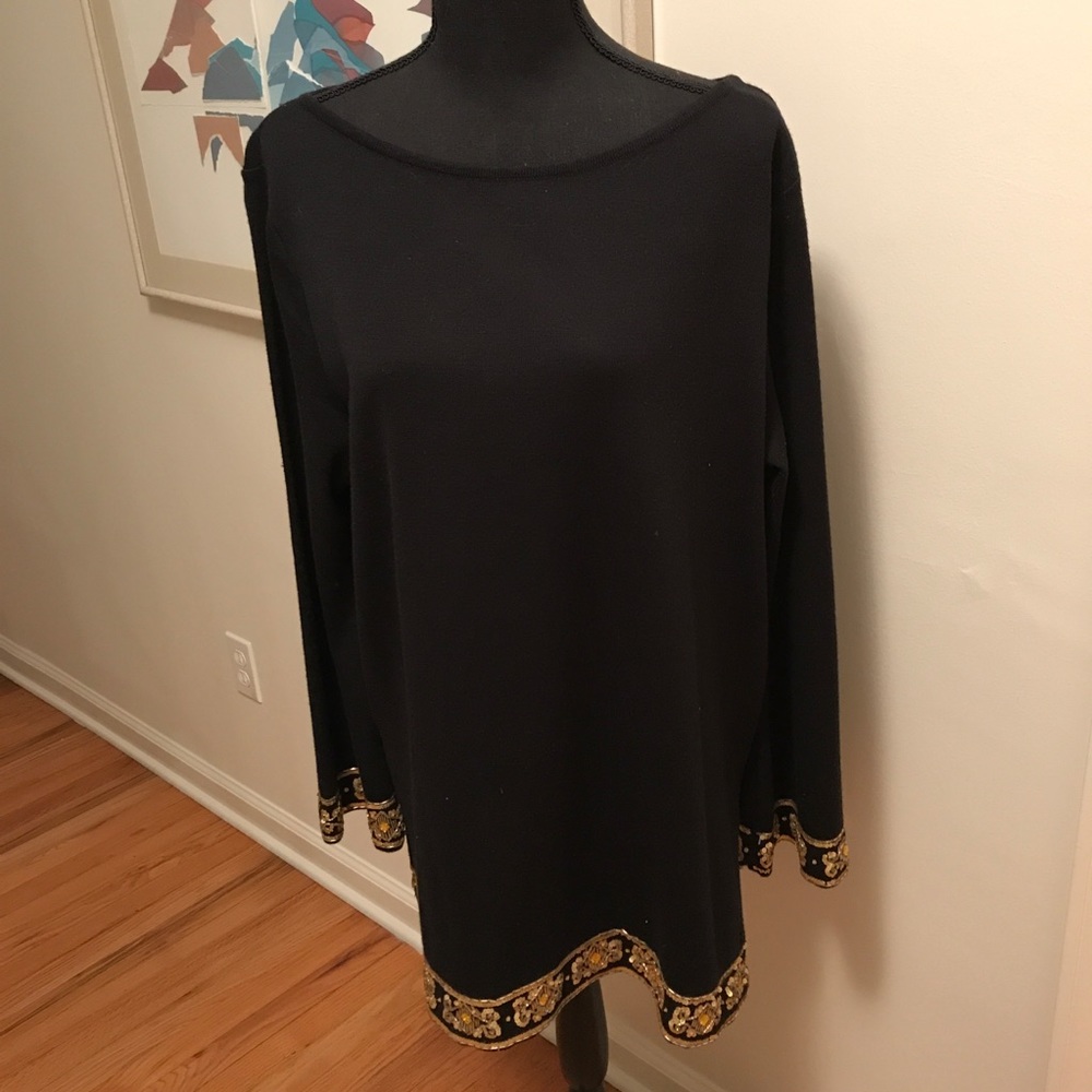 Vintage Theomiles Beaded & sequined Tunic Size L